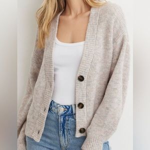 Long sleeve fuzzy cardigan